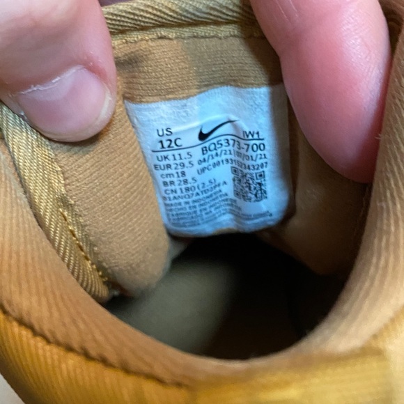 Nike Manoa LTR Kids Boots in Wheat size 12C - Picture 8 of 8